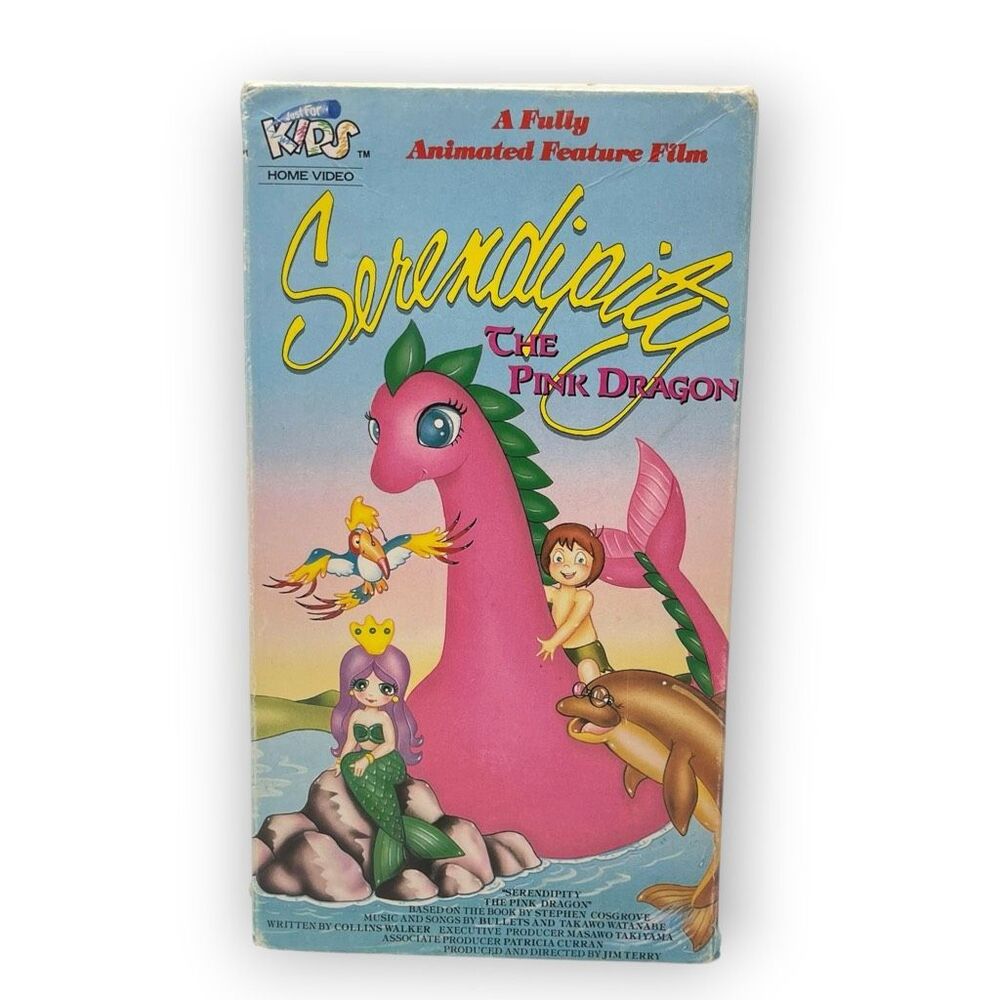 Serendipity The Pink Dragon VHS 1990 Just for Kids Home Video Tape Animated